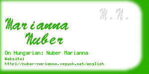 marianna nuber business card